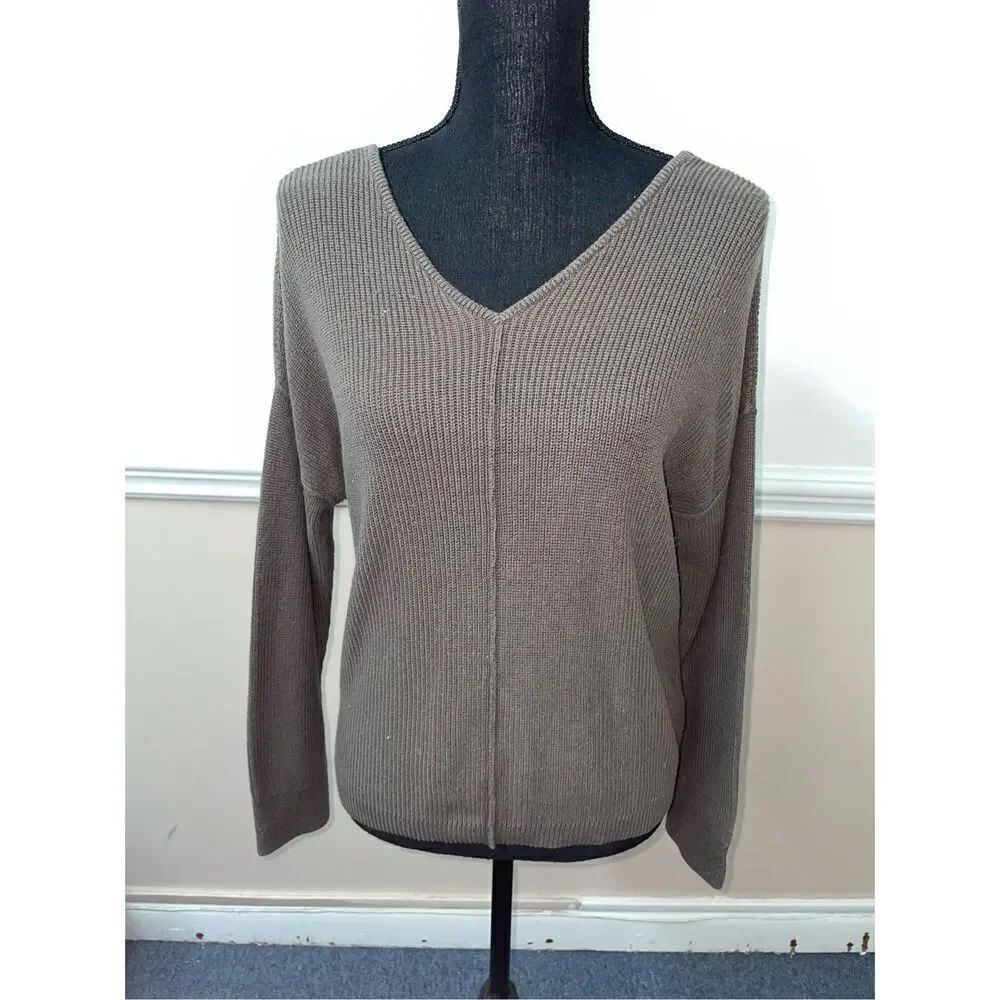 Pink Rose Green Button Up Sweater